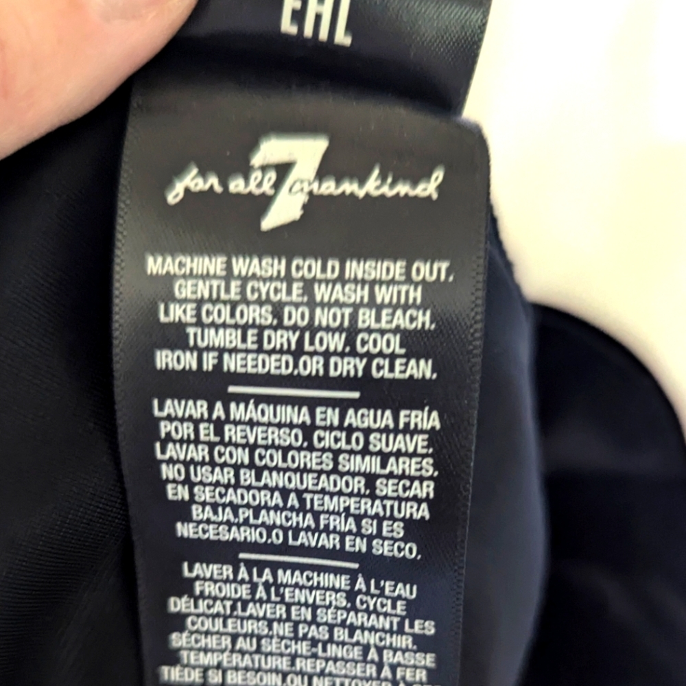 7 For All Mankind Black Velvet Jumpsuit - Picture 5 of 9